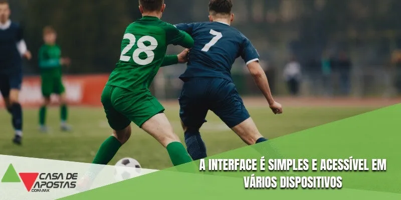 A interface é simples e acessível em vários dispositivos