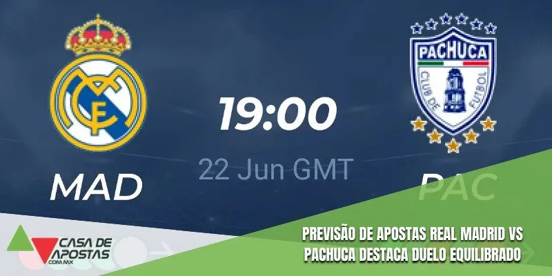Previsão de apostas Real Madrid vs Pachuca destaca duelo equilibrado